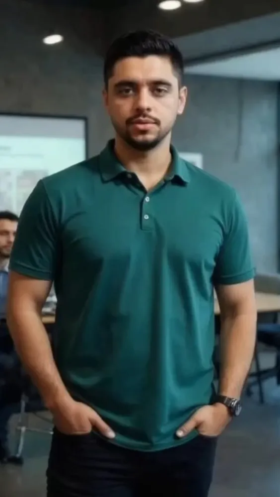 Emerson hoje, de camisa verde